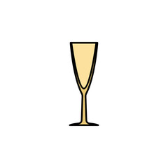 Flute, glass colored icon. Can be used for web, logo, mobile app, UI, UX