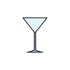 Martini glass, table etiquette colored icon. Can be used for web, logo, mobile app, UI, UX