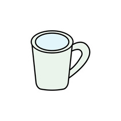 coffee cup, casual lunch colored icon. Can be used for web, logo, mobile app, UI, UX