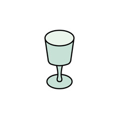 goblet, casual lunch colored icon. Can be used for web, logo, mobile app, UI, UX