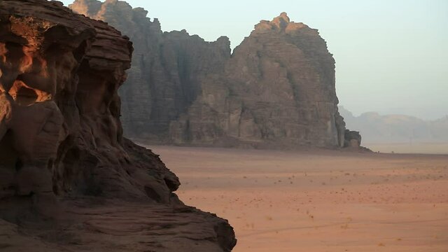 beautiful view of wadi rum desert in hashemite kingdom of jordan amazing scenery