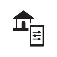 Control smart home with mobile icon