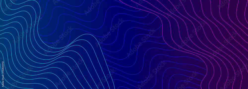 Aufkleber Abstract background of lines. Digital technology cyber backgroun. Vector illustration.