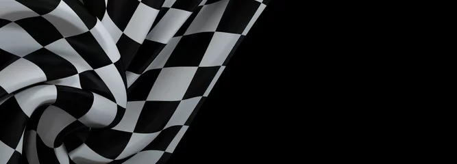 Fototapete checkered flag, end race background © vegefox.com