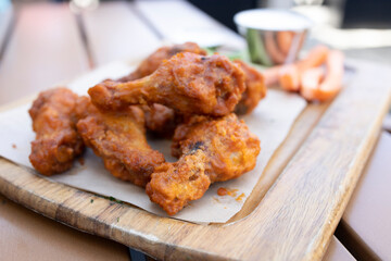 Closeup of Buffalo Chicken Wings