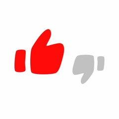 Like and Dislike vector flat Icons. Design Elements for smm, ad, marketing, ui, ux, app and more. Thumbs up and thumbs down.