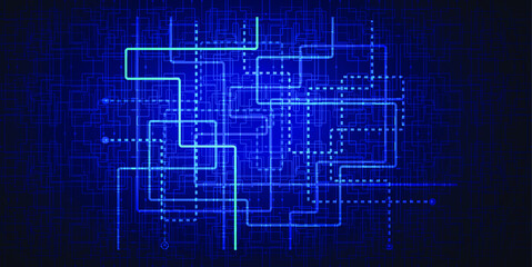 aLow poly abstract subway tube map. City transportation vector grid scheme. Metro underground map. DLR and Crossrail map design template. Digital technical blueprint project.