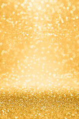 Gold glitter champagne bubble background for 50th anniversary or Christmas gliter - 458126146