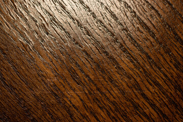 Dark wooden table texture, wood surface background with finished polished light
