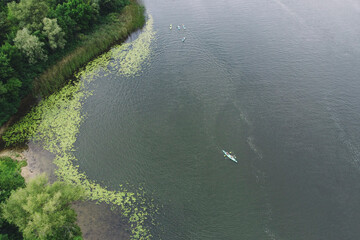 Kayak (canoe) hike across the densely thicket river, along the beautiful views of the river