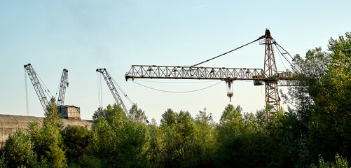 Abandoned hydrotechnical construction site
