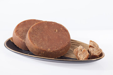 Sugar cane panela - photo on white background