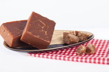 Sugar cane panela - photo on white background