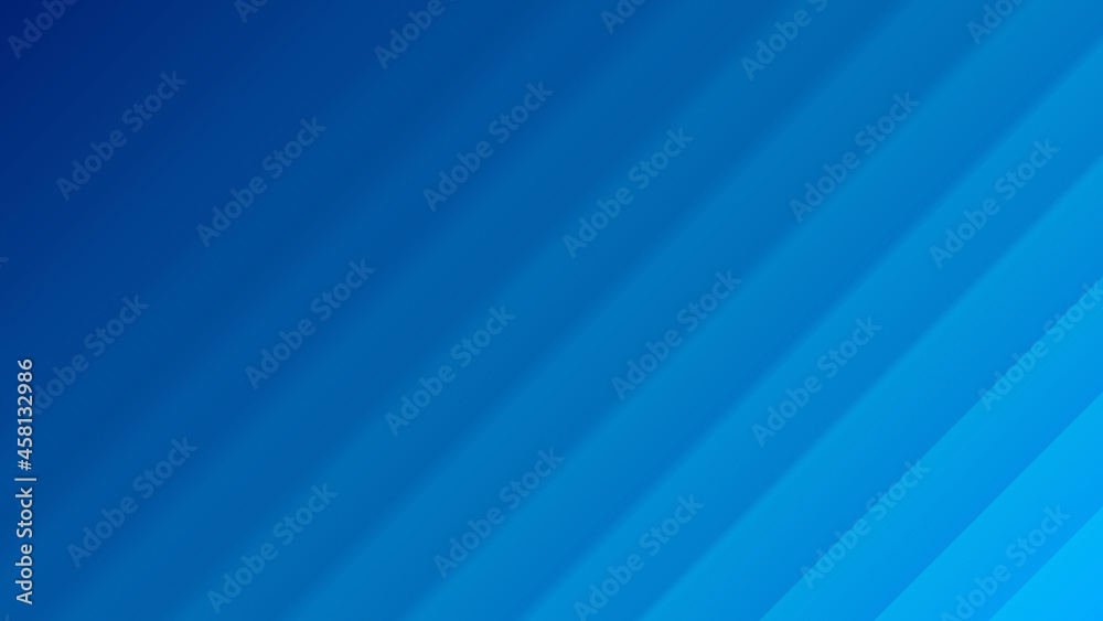 Wall mural 3d smooth incline lines minimalist deep blue abstract background with blurred effect