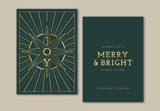 Joyful and Bright Holiday Card Set