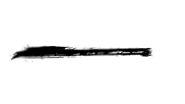 Set of animated grunge brush strokes. Abstract drawing element. Underlining and border design.
