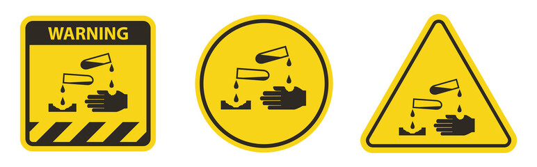 Hazardous substances signs icon flammable skull radioactive hazard corrosive