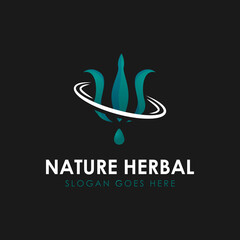 Obraz premium Nature herbal logo template design