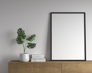 mockup, frame, white, decor, interior, blank picture, wall, interior, mock up, living room design, scandinavian style, interior, artwork. Home staging and minimalism concept