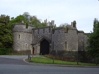 Fototapeta na wymiar Castle towers and defensive walls