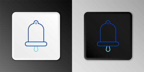 Line Ship bell icon isolated on grey background. Colorful outline concept. Vector