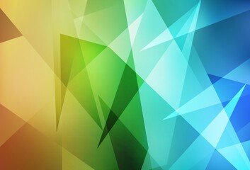 Light Blue, Yellow vector background with triangles.