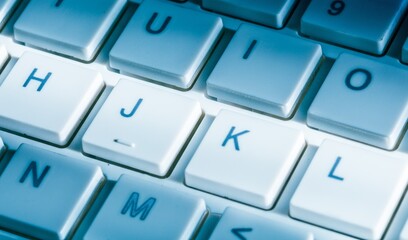 Classic modern white Computer Keys