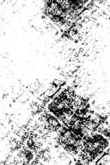 The grunge texture is black and white. Vector monochrome background