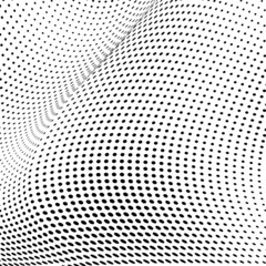 Abstract halftone wave dotted background