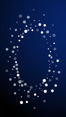 White dots Christmas background. Subtle flying sno