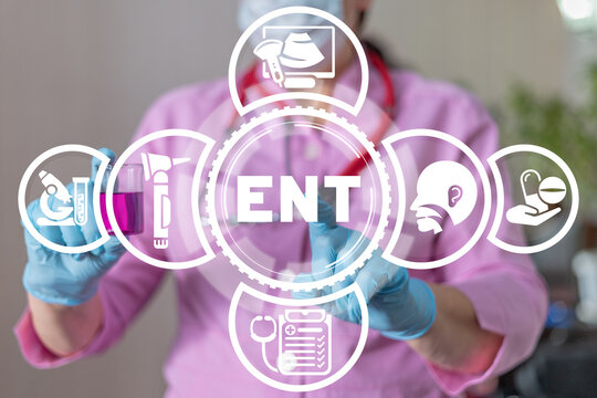 Concept of ENT Ear Nose Throat. Modern Innovative Otolaryngology.