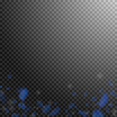 Dark blue flower petals falling down. Imaginative