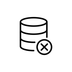 database error icon vector design, editable stroke line icon