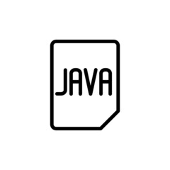 Obraz premium java file icon vector design, stroke line icon