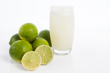 Tasty and Refreshing Lemonade; photo on white background