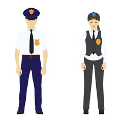 Police man and police woman.