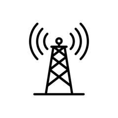 base transceiver station icon vector design, editable stroke line icon