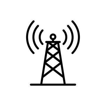 base transceiver station icon vector design, editable stroke line icon
