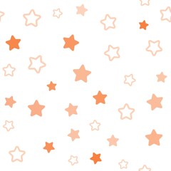 Light Red, Yellow vector seamless layout with bright stars.
