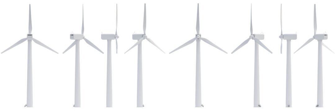 Wind turbine. Various perspectives in high resolution. 