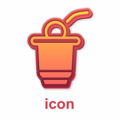 Gold Beer pong game icon isolated on white background. Alcohol party game. Vector