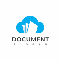 Cloud File Logo template, Online Document Symbol