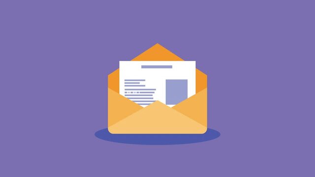 envelope mail open send animation