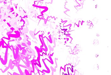 Light Purple, Pink vector template with curved lines.