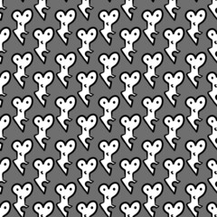 seamless pattern of cute monster cartoon