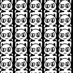 seamless pattern of cute monster cartoon