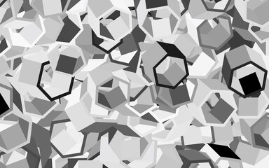 Dark Gray vector pattern with colorful hexagons.