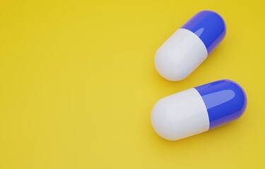 3D素材_シンプルなカプセル剤