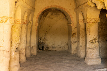 Church patterns, wall patterns found in an old church, old church in Cappadocia, ruins from ancient civilizations