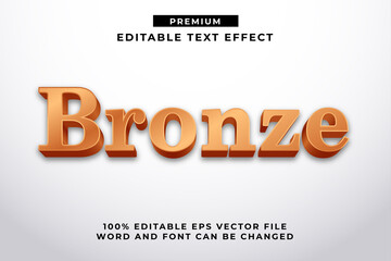 Bronze, Premium Editable Text Effect Font style